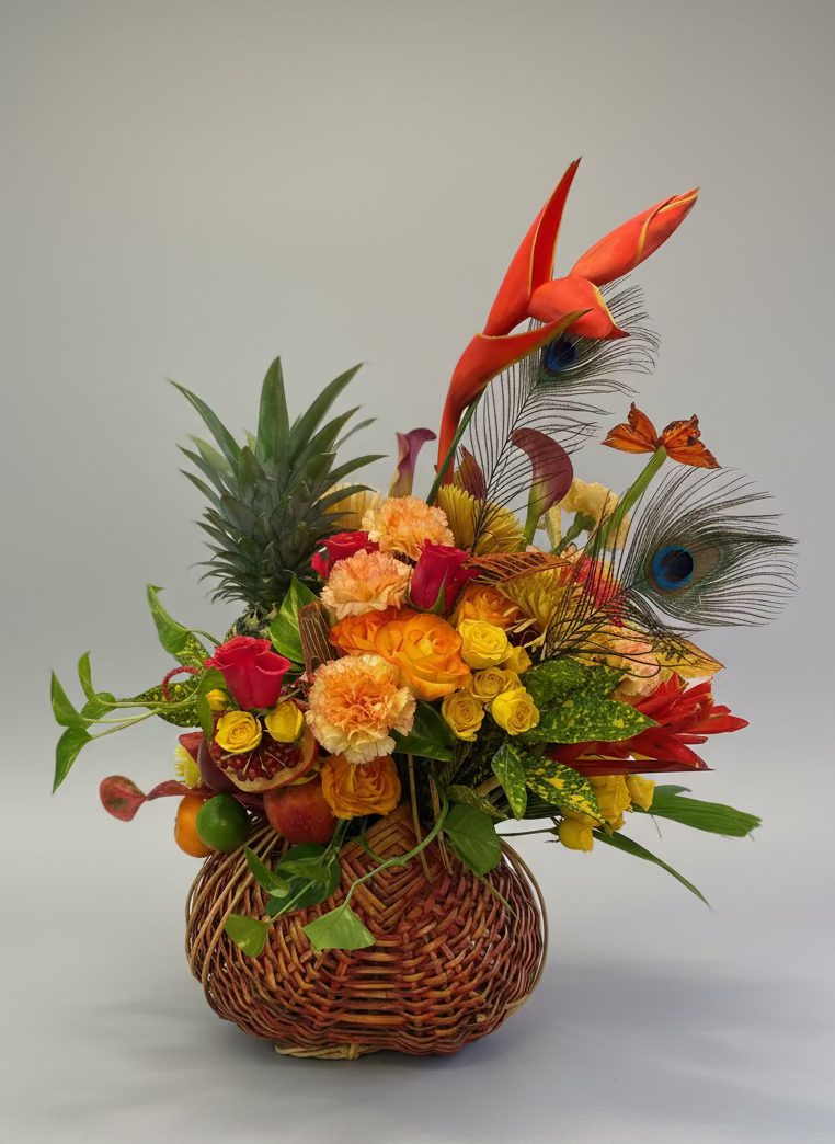 Flowers Basket "Tropical delight"