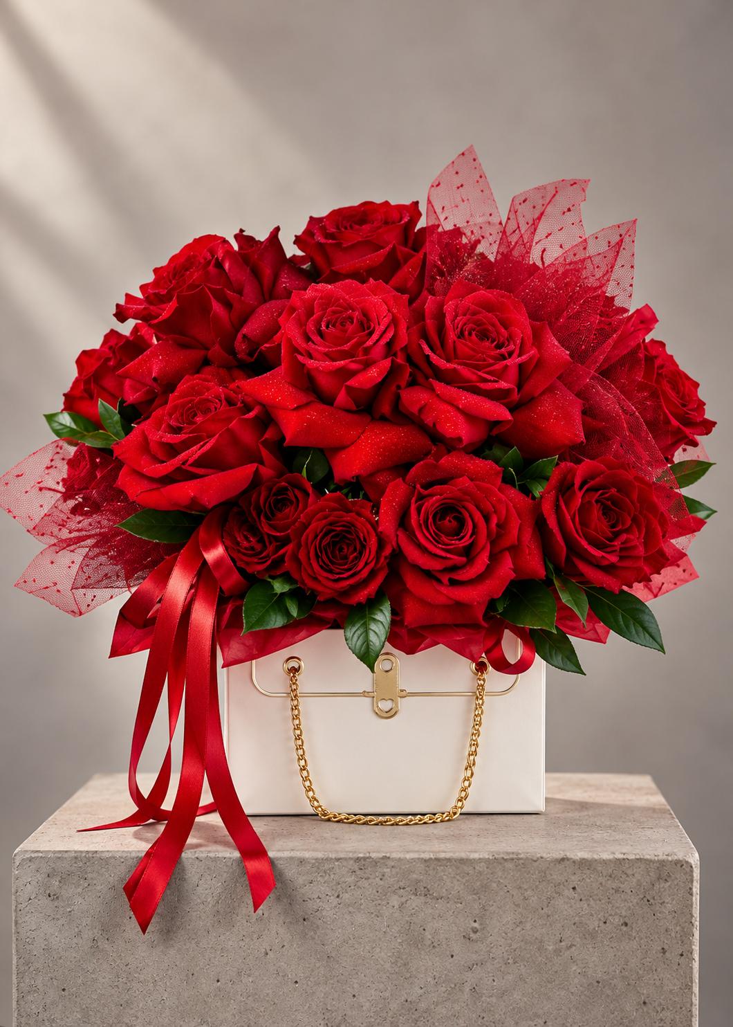Mini Purse Red Roses