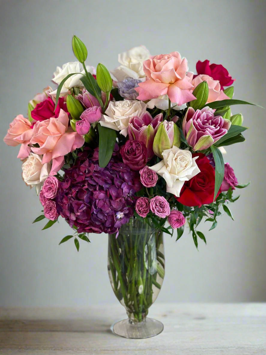 Bouquet in vase "Grand Amour"