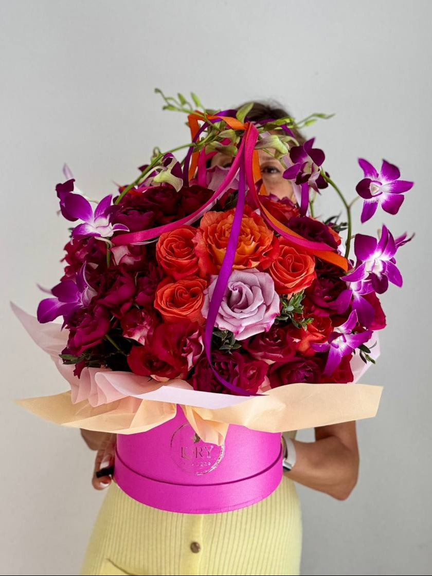 Hot Pink Orchid Box – Lory Flowers