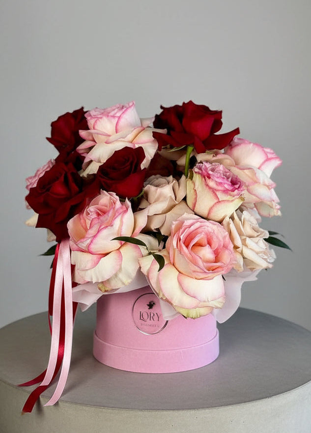 Flower Box Only Love | Luxury Rose Flower Box in Velvet – Naples