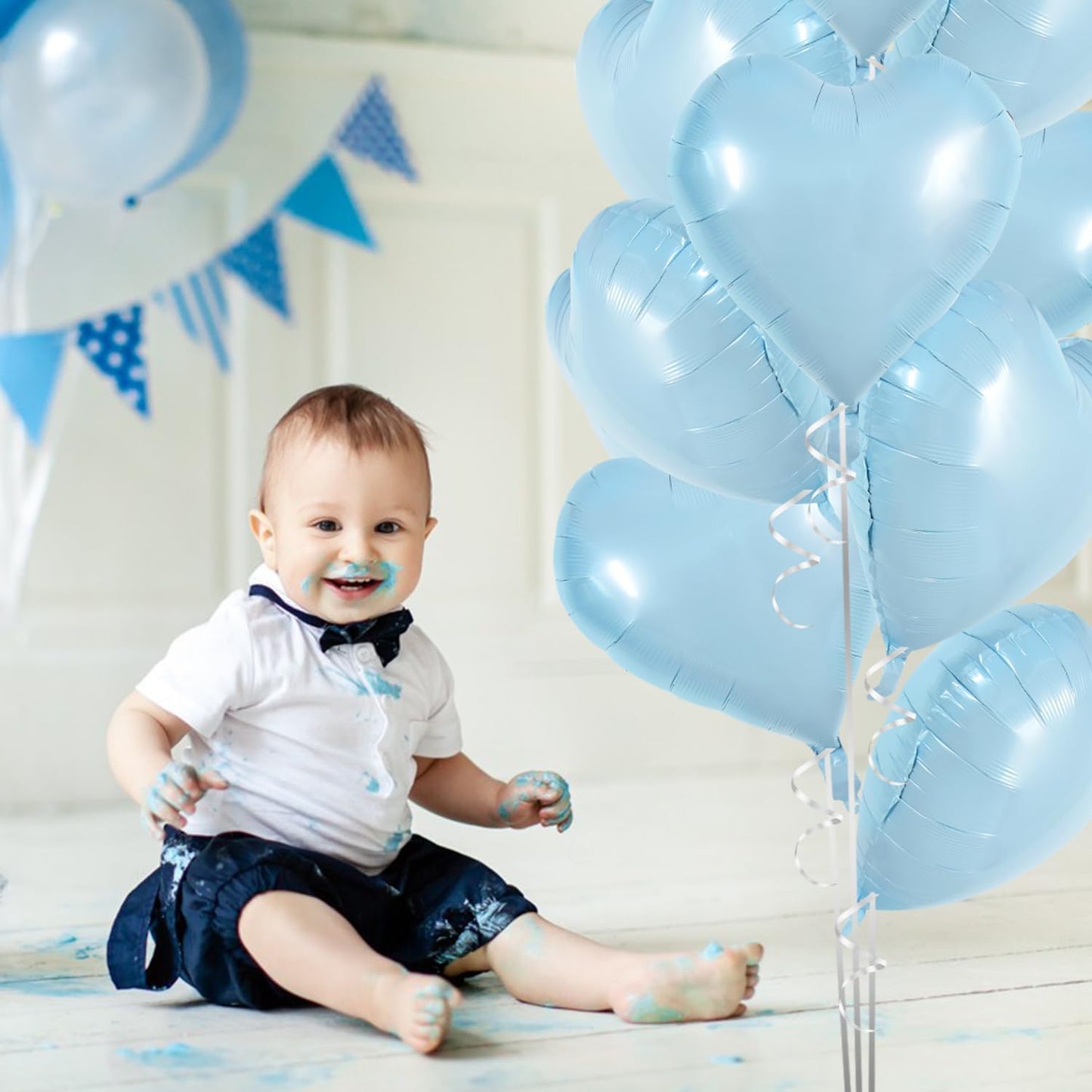 Balloon set "Blue Hearts"