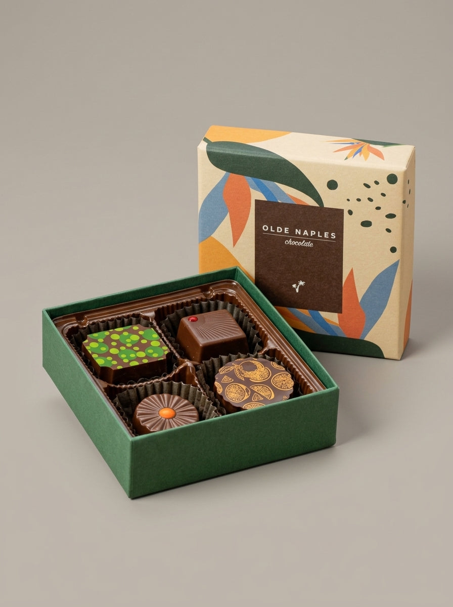 Olde Naples Tropical Chocolate Gift Box — 4 pc