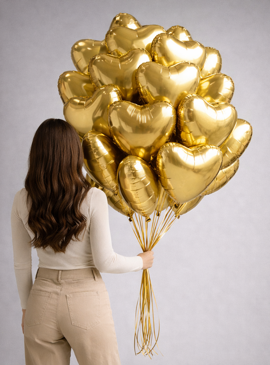 Balloon set "Gold Hearts"