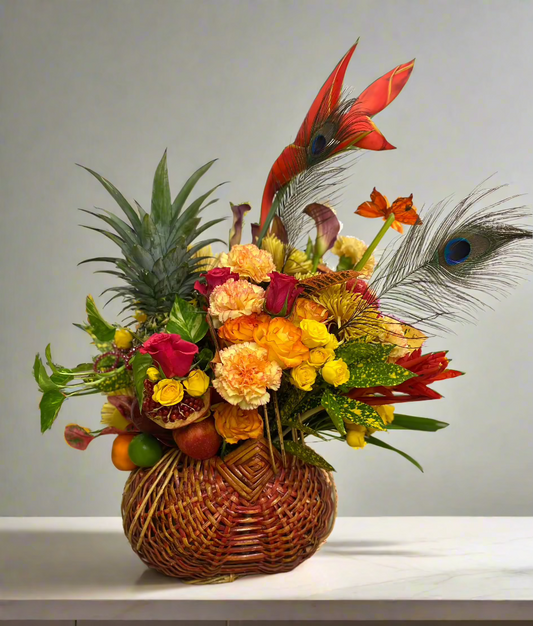 Flowers Basket "Tropical delight"