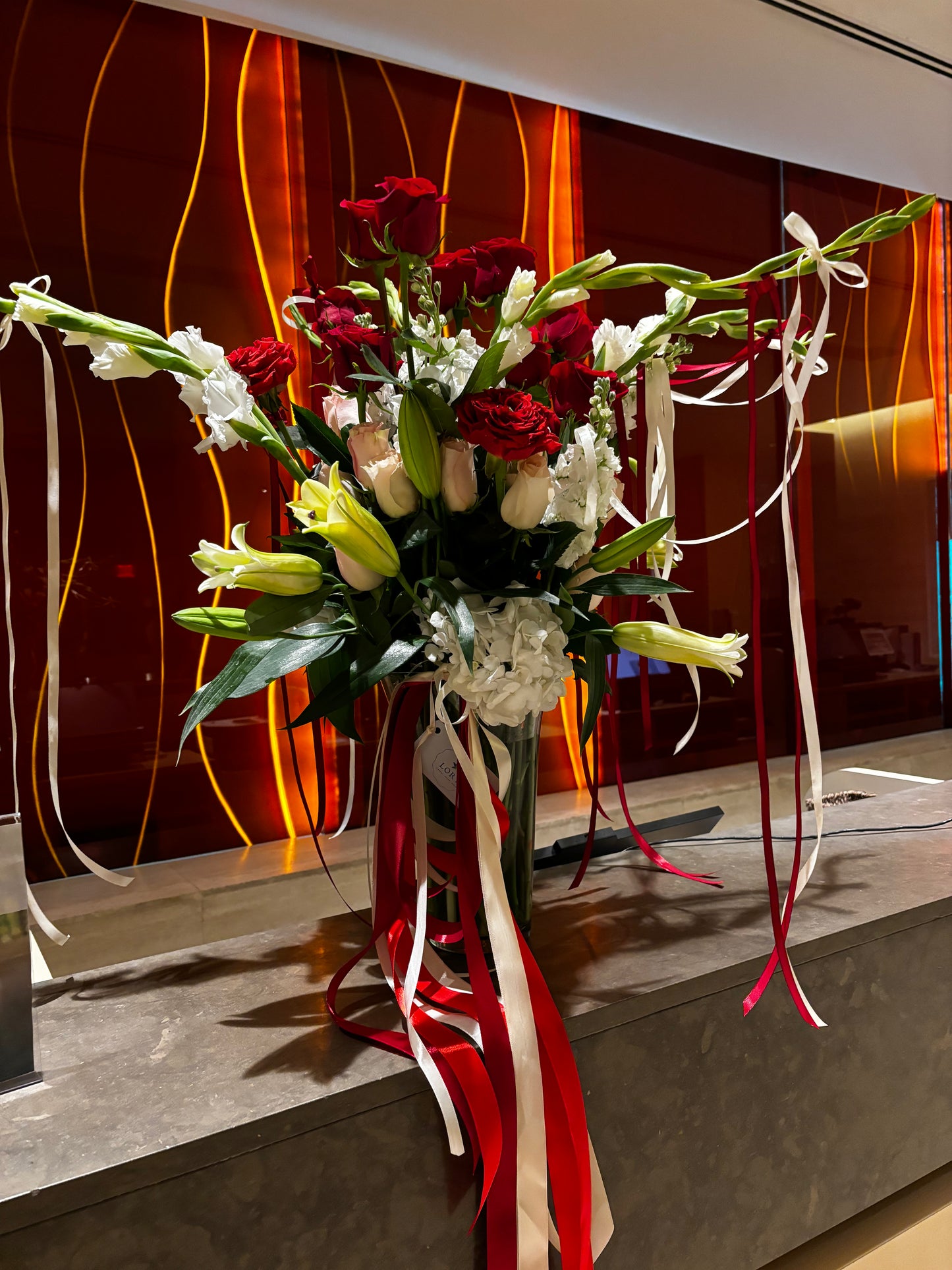 Bouquet in vase "Emblem of Love"