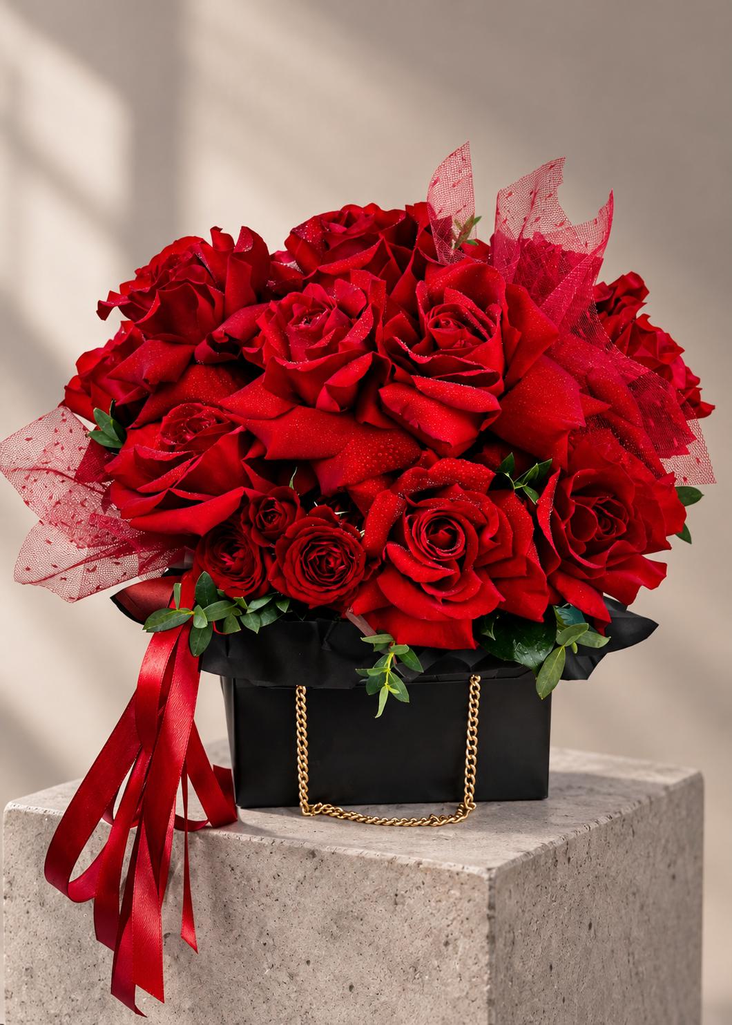 Mini Purse Red Roses