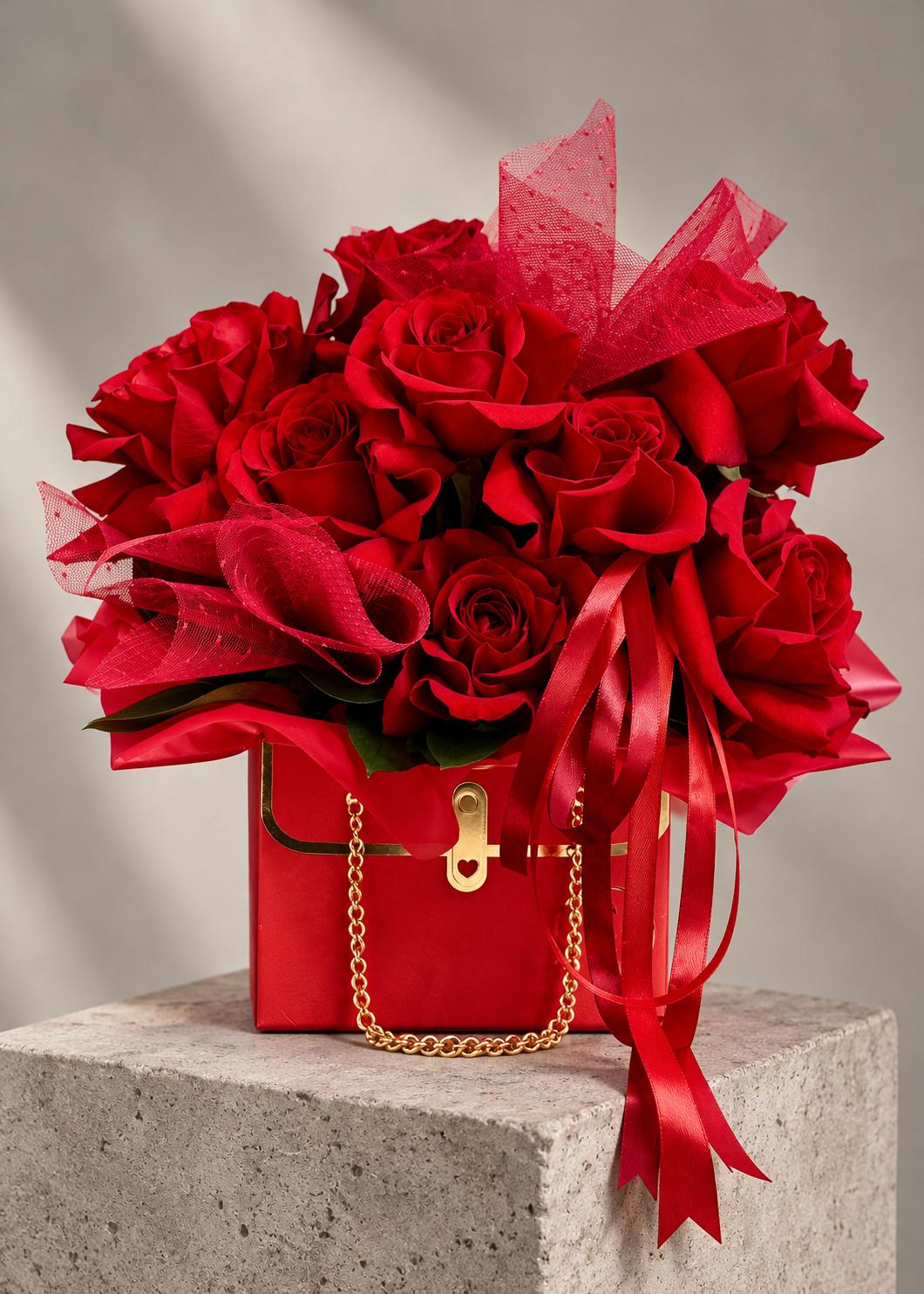 Mini Purse Red Roses