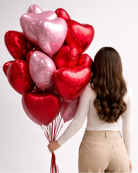 Balloon set "Red & Pink Hearts"