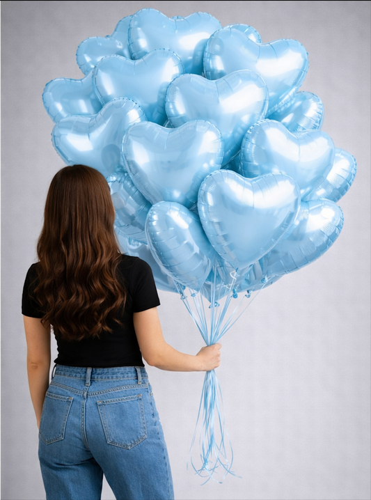 Balloon set "Blue Hearts"