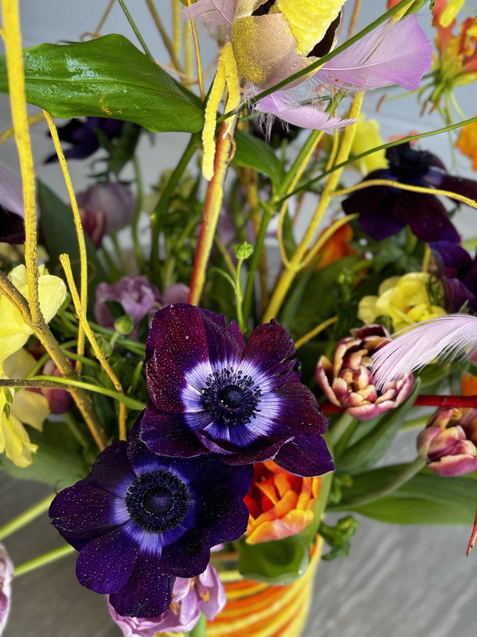Bouquet in a vase "Bright Exotics"