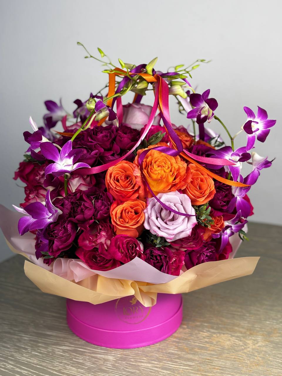 Hot Pink Orchid Box – Lory Flowers