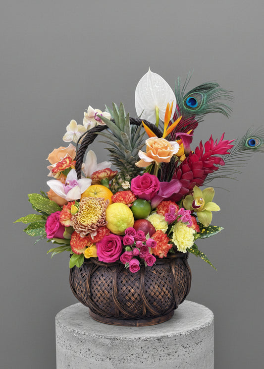 Flowers Basket "Tropical delight"